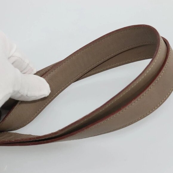 CELINE Shoulder Bag Leather Brown Gold Auth - Picture 8 of 16